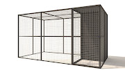 Aluminium Kattenren met sluis en nachthok model 2 | 328 x 176 x 178 cm