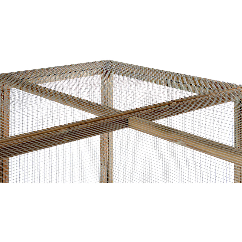 Houten Kippenren  19 mm gaas  242 x 179 x 183 cm