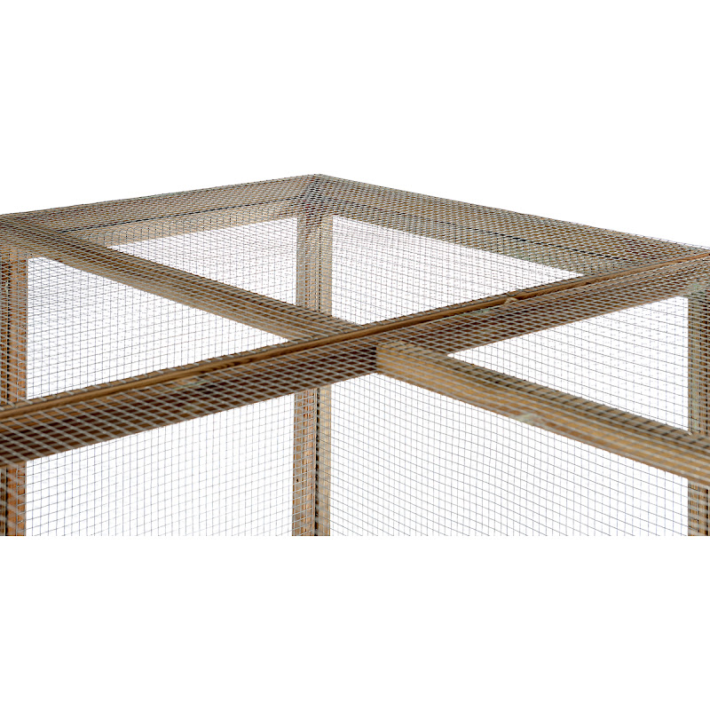 Houten Kippenren  19 mm gaas  179 x 85 x 183 cm