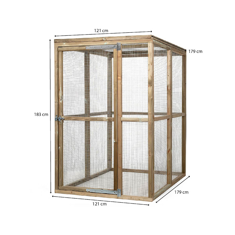 Houten Volire  121 x 179 x 183 cm