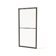 Aluminium gaaspaneel met deur voor Volire  13 mm gaas  856 x 176 cm