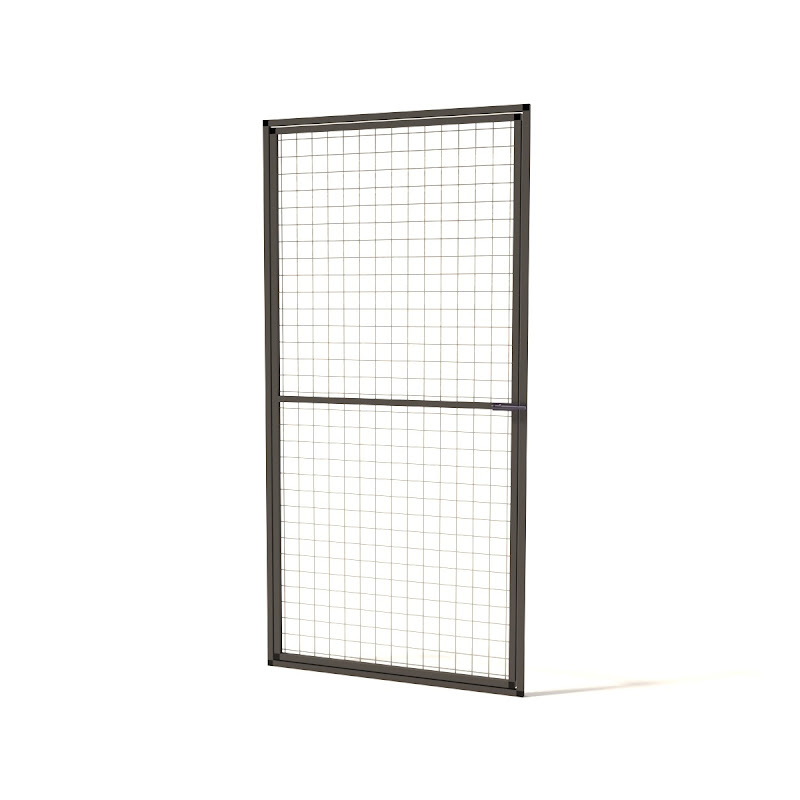 Aluminium gaaspaneel met deur voor Volire  13 mm gaas  856 x 176 cm