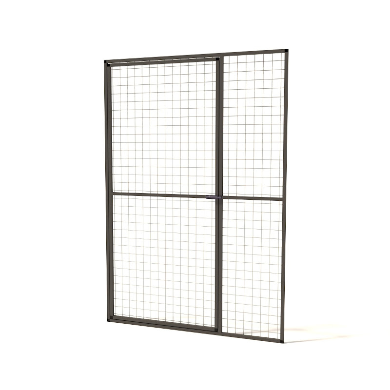 Aluminium gaaspaneel met deur voor Volire  13 mm gaas  121 x 176 cm