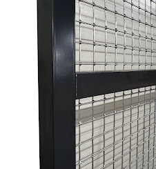 Aluminium gaaspaneel met deur voor Kippenren | 13 mm gaas | 121 x 176 cm