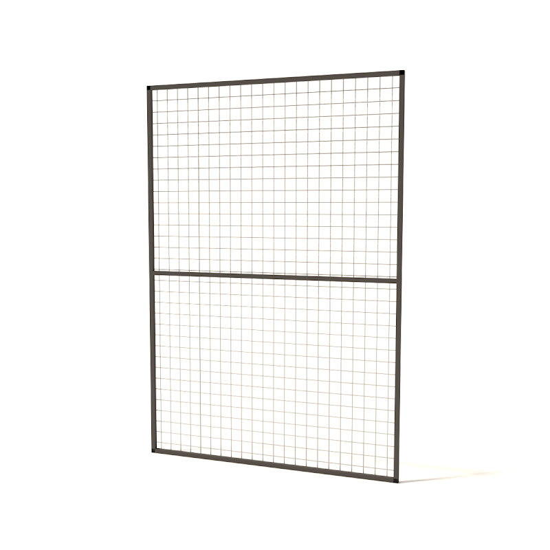 Aluminium gaaspaneel met deur voor Kattenren  25 mm gaas  121 x 176 cm