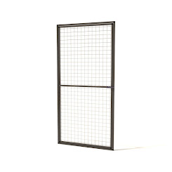 Aluminium gaaspaneel met deur voor Kattenren | 25 mm gaas | 85,6 x 176 cm