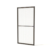 Aluminium gaaspaneel met deur voor Konijnenren  19 mm gaas  856 x 176 cm