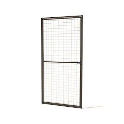 Aluminium gaaspaneel met deur voor Konijnenren | 19 mm gaas | 85,6 x 176 cm