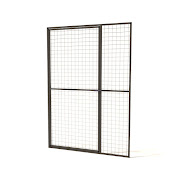 Aluminium gaaspaneel met deur voor Konijnenren  19 mm gaas  121 x 176 cm