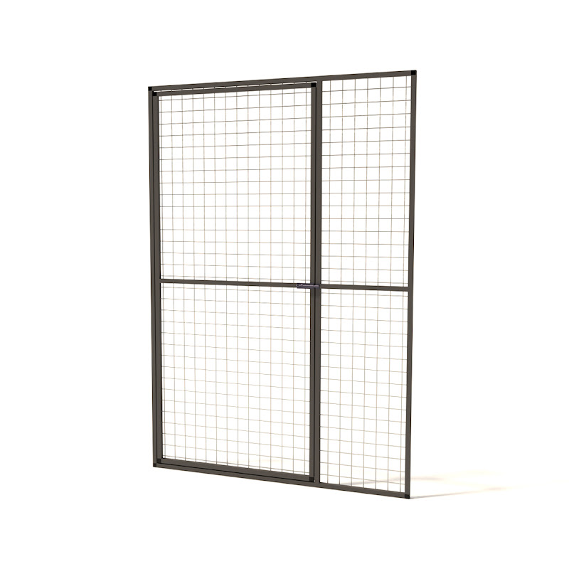 Aluminium gaaspaneel met deur voor Konijnenren  19 mm gaas  121 x 176 cm