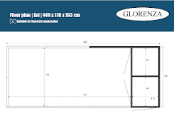 Aluminium Volière Evi met sluis, nachthok en morsrand model 1 | 19 mm gaas | 449 x 176 x 193 cm
