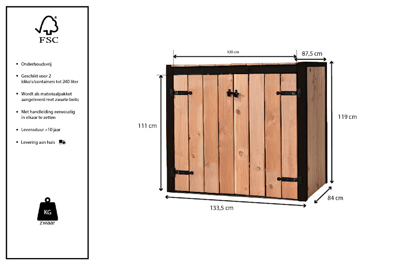 Kliko ombouw Mia 2 containers