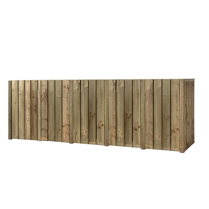 Achterwand kliko ombouw 5 containers geimpregneerd