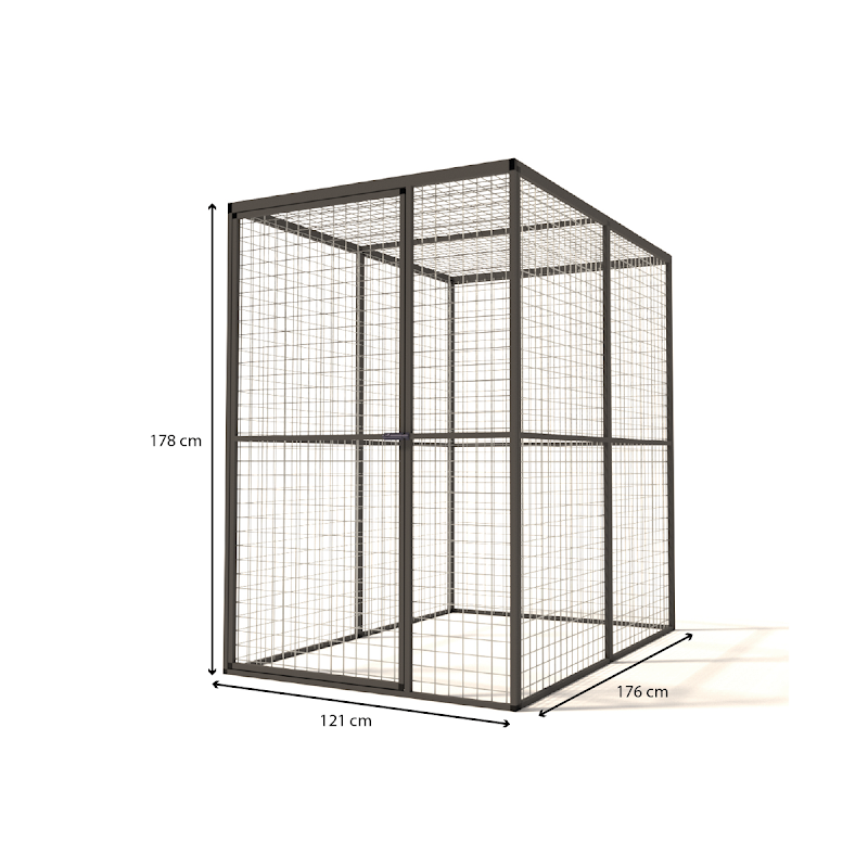 Aluminium Volire Lilly  19 mm gaas  121 x 176 x 178 cm