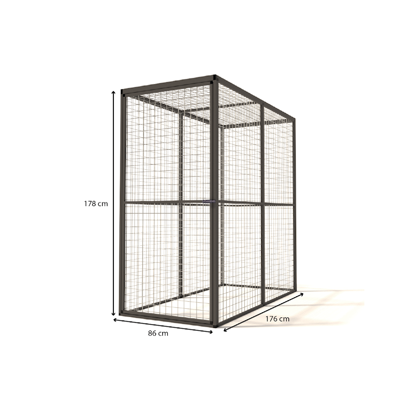Aluminium Volire Lilly  19 mm gaas  86 x 176 x 178 cm