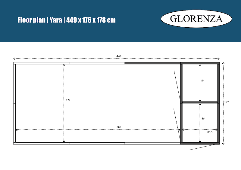 Aluminium Kattenren Yara met sluis en nachthok model 1  50 mm gaas  449 x 176 x 178 cm