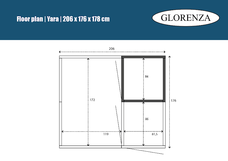 Aluminium Kattenren Yara met sluis en nachthok model 2  50 mm gaas  206 x 176 x 178 cm