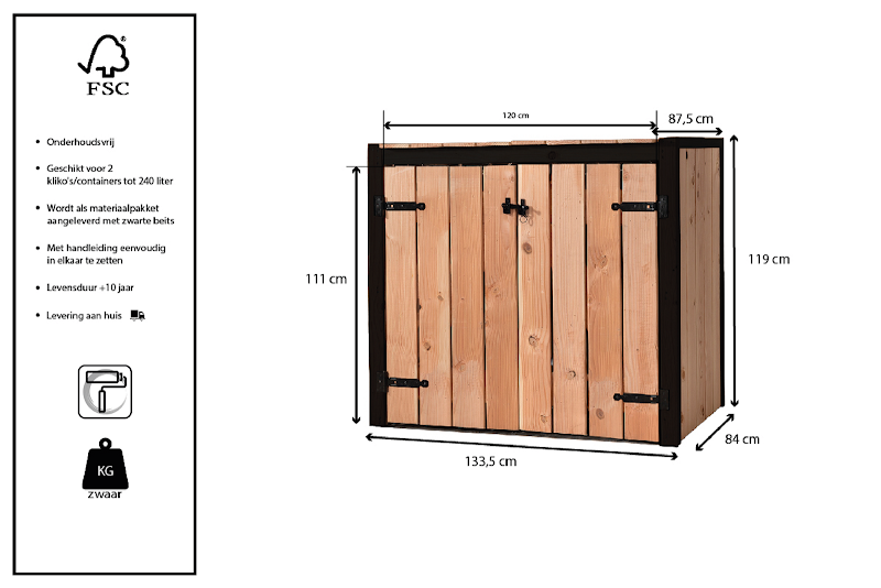 Kliko ombouw Mia 2 containers