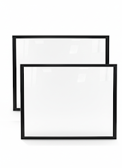Set van 2 Plexiglas voorzetramen Large (voor volledig 121 cm paneel)