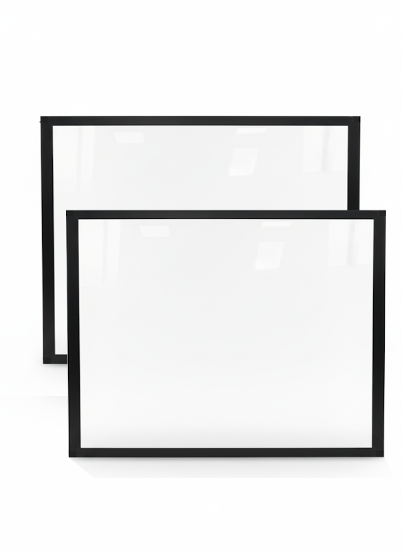 Set van 2 Plexiglas voorzetramen Large (voor 121 cm paneel)