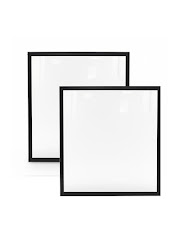 Set van 2 Plexiglas voorzetramen Medium (voor volledig 85,6 cm paneel)