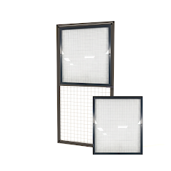 Set van 2 Plexiglas voorzetramen Medium (voor volledige 85,6 cm deur)