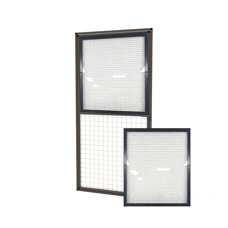 Set van 2 Plexiglas voorzetramen Medium (voor 85,6 cm deur)