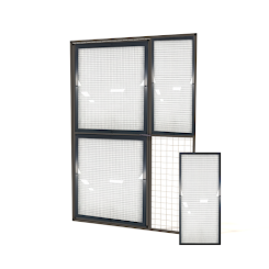 Set van 4 Plexiglas voorzetramen Large (voor volledige 121 cm deur)